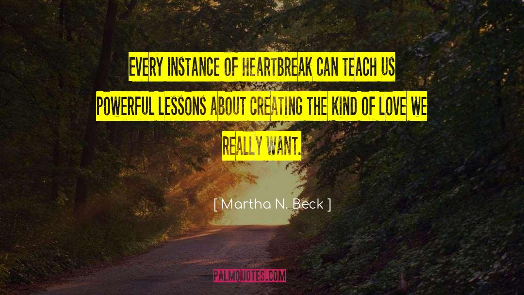 Martha N. Beck Quotes: Every instance of heartbreak can