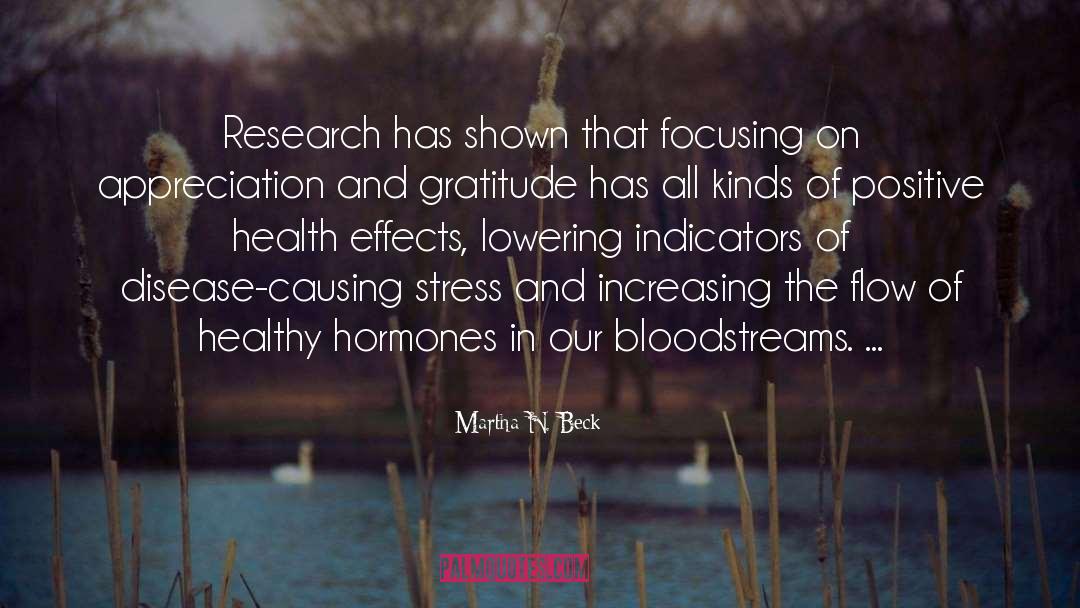 Martha N. Beck Quotes: Research has shown that focusing