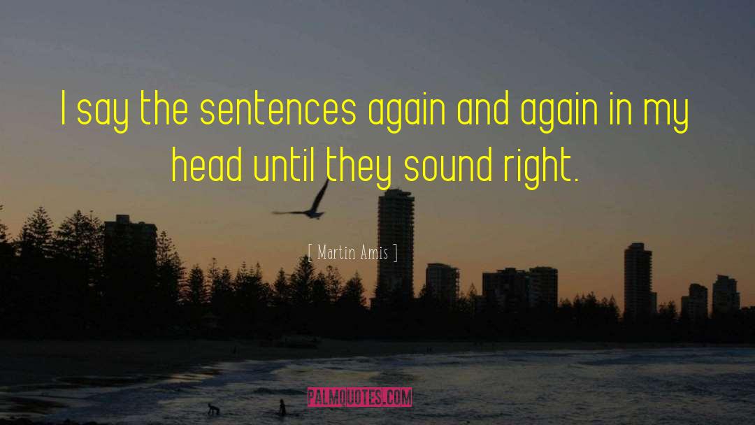 Martin Amis Quotes: I say the sentences again