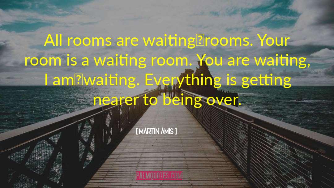 Martin Amis Quotes: All rooms are waiting rooms. Your