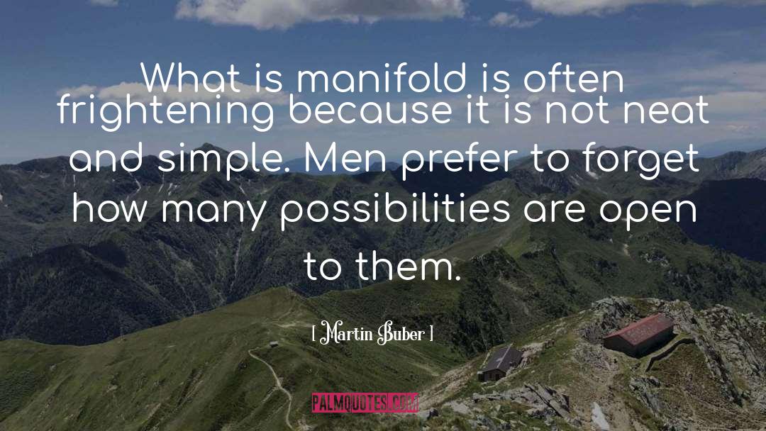 Martin Buber Quotes: What is manifold is often