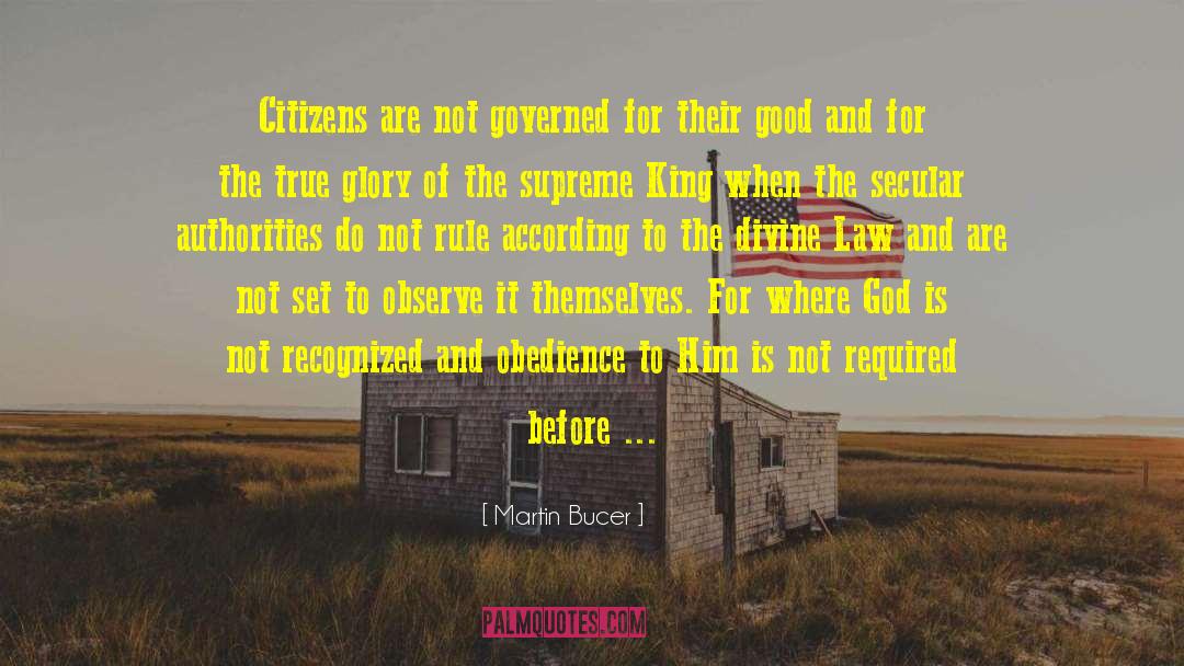 Martin Bucer Quotes: Citizens are not governed for