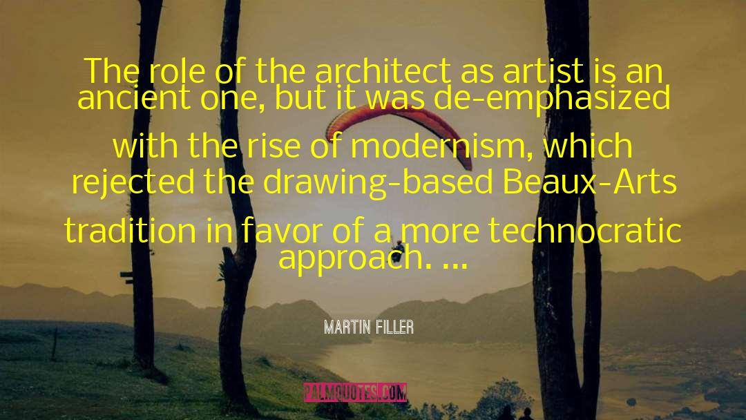 Martin Filler Quotes: The role of the architect