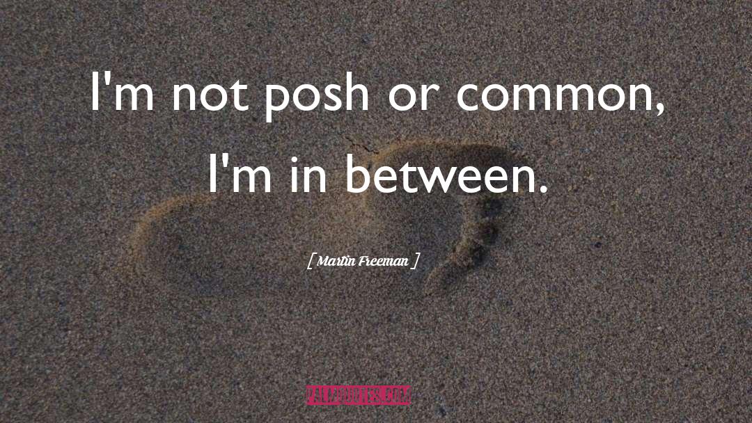 Martin Freeman Quotes: I'm not posh or common,