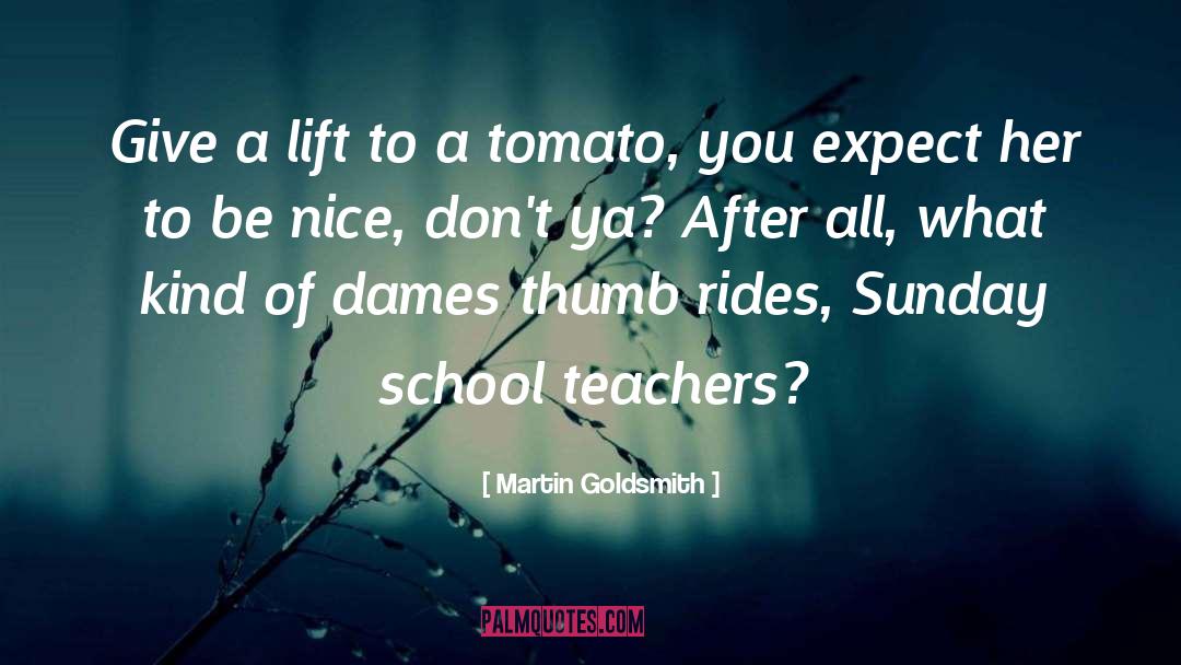 Martin Goldsmith Quotes: Give a lift to a