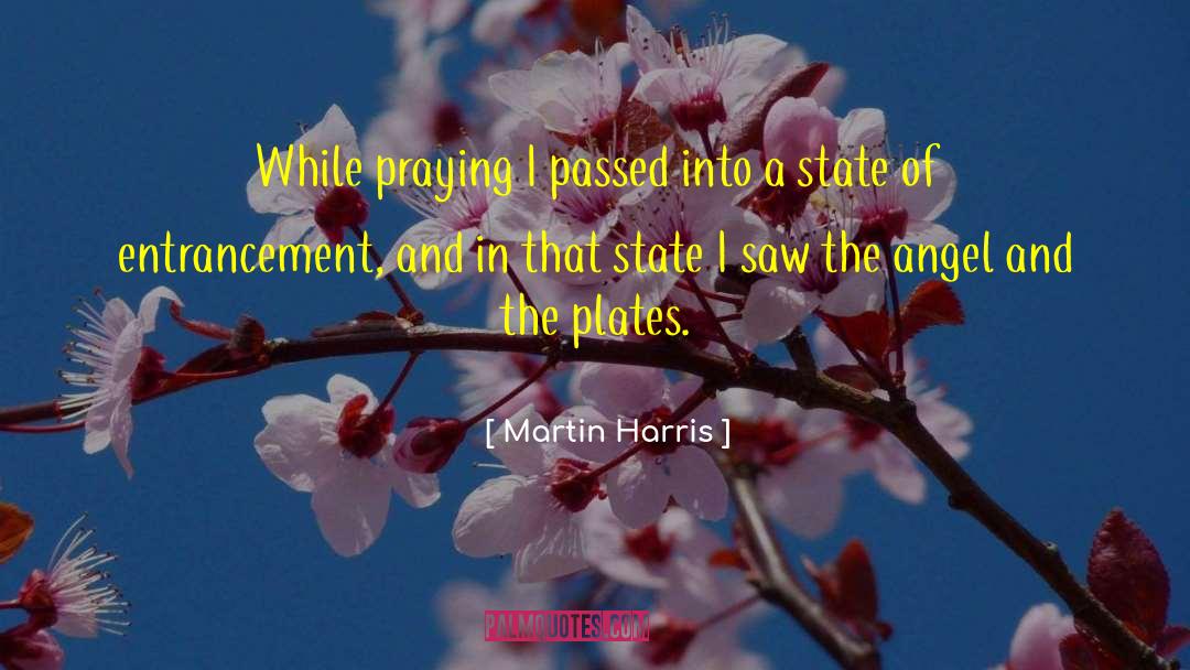 Martin Harris Quotes: While praying I passed into