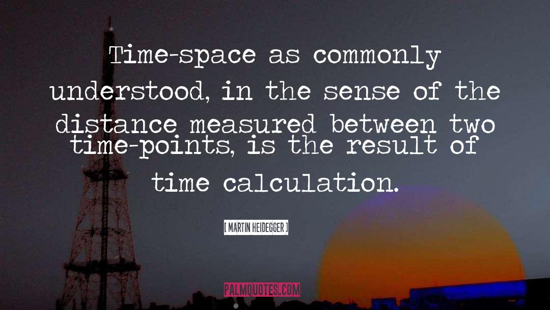 Martin Heidegger Quotes: Time-space as commonly understood, in