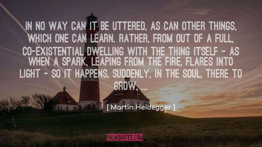 Martin Heidegger Quotes: In no way can it