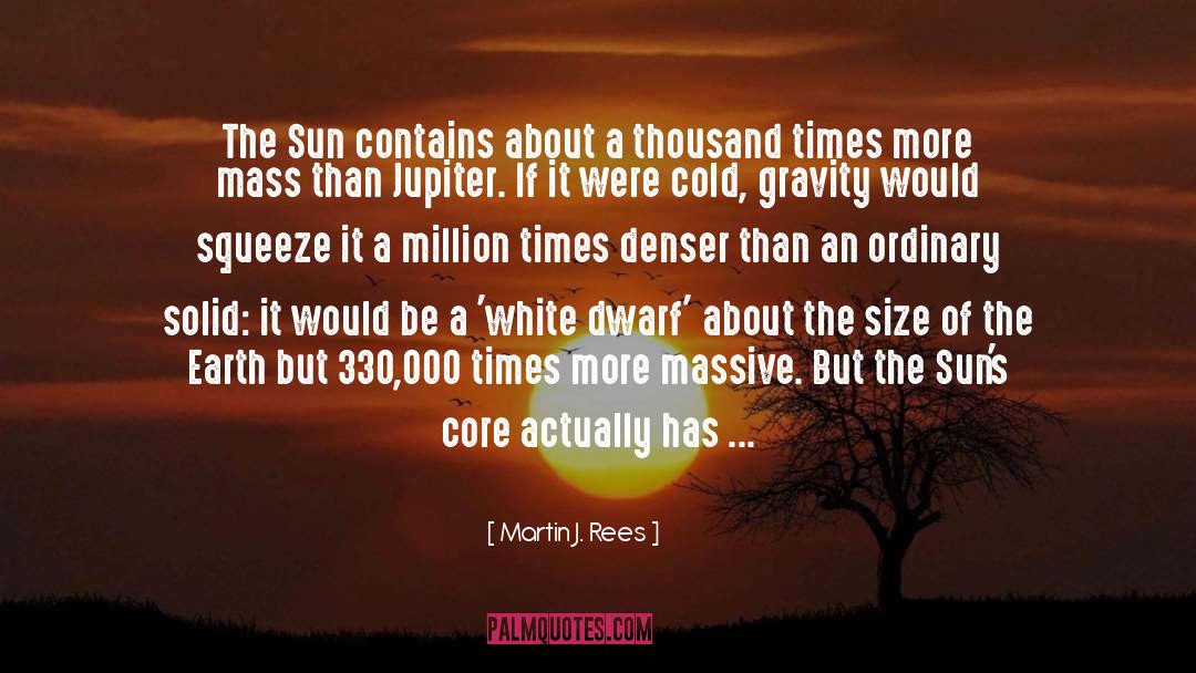 Martin J. Rees Quotes: The Sun contains about a