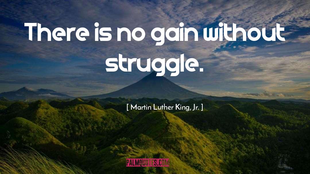 Martin Luther King, Jr. Quotes: There is no gain without