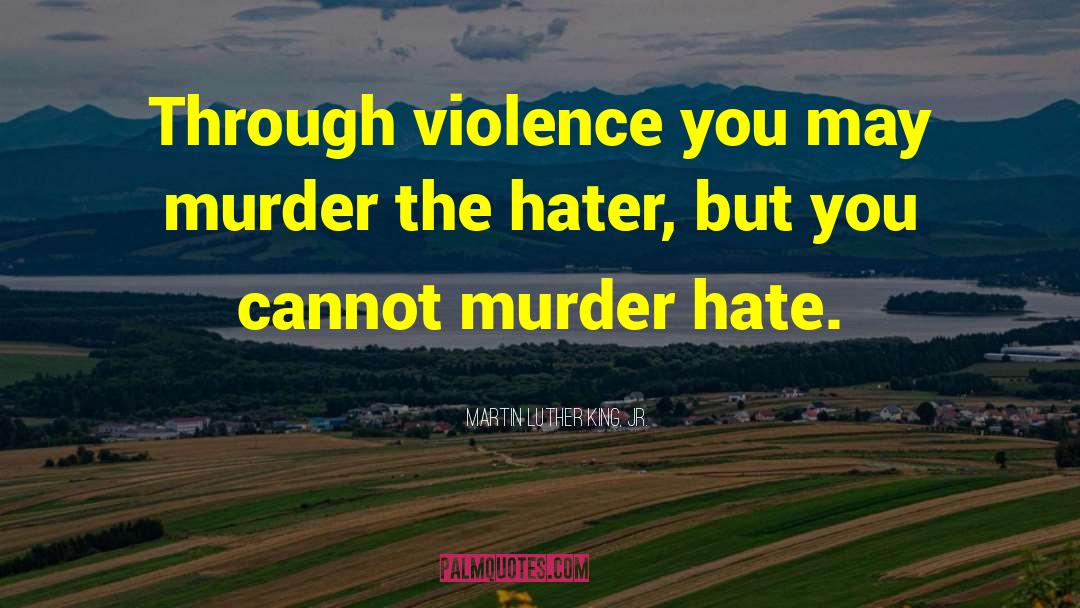 Martin Luther King, Jr. Quotes: Through violence you may murder