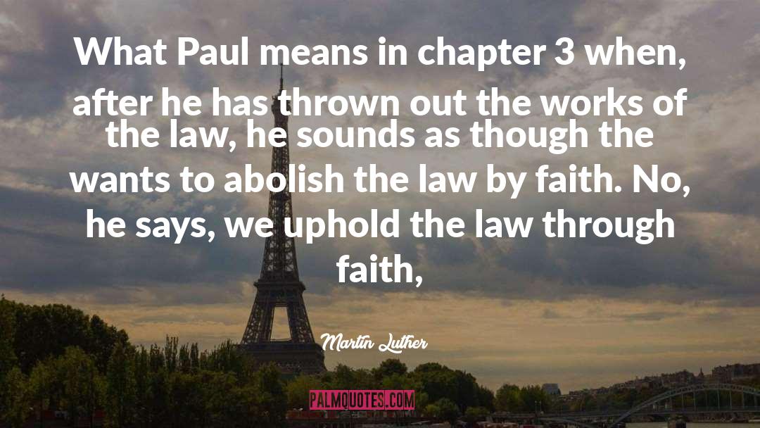 Martin Luther Quotes: What Paul means in chapter