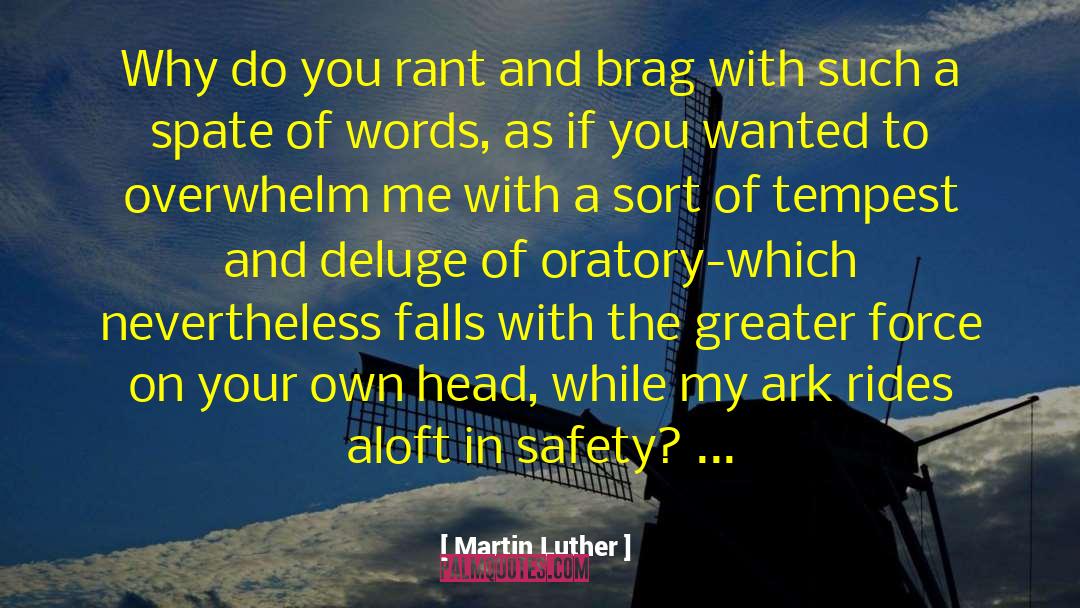 Martin Luther Quotes: Why do you rant and