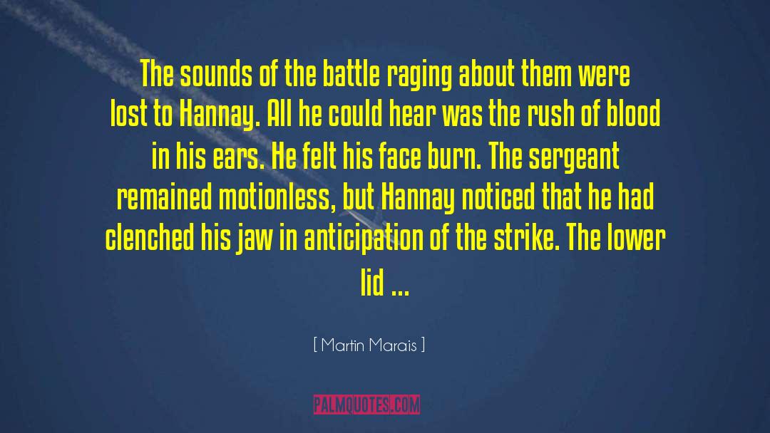 Martin Marais Quotes: The sounds of the battle