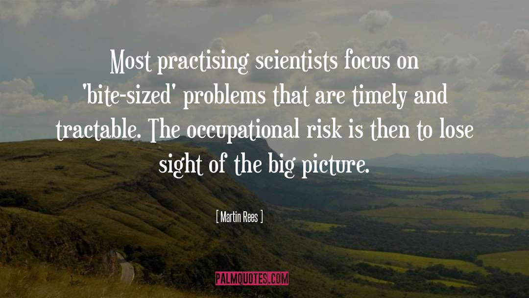 Martin Rees Quotes: Most practising scientists focus on