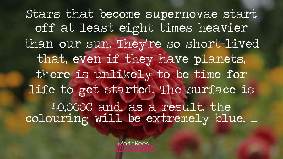 Martin Rees Quotes: Stars that become supernovae start