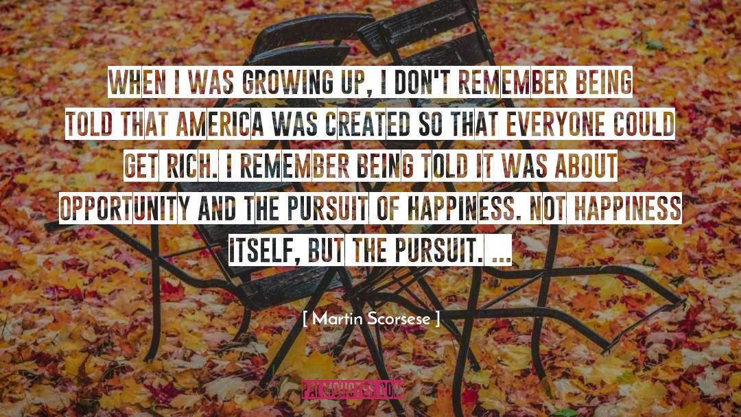 Martin Scorsese Quotes: When I was growing up,