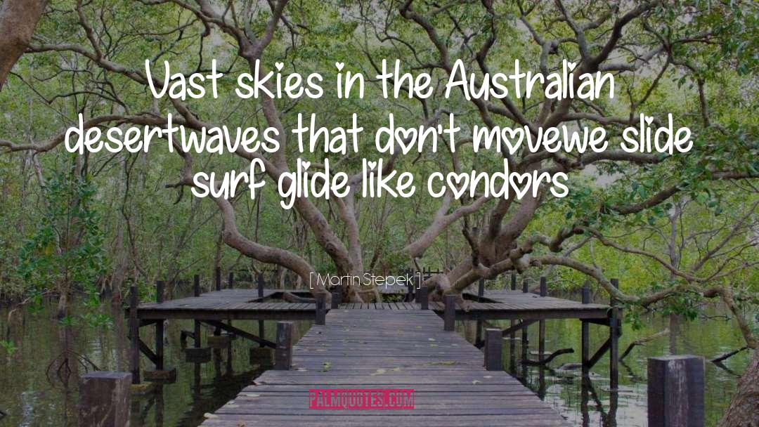 Martin Stepek Quotes: Vast skies in the Australian