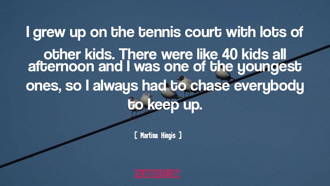 Martina Hingis Quotes: I grew up on the