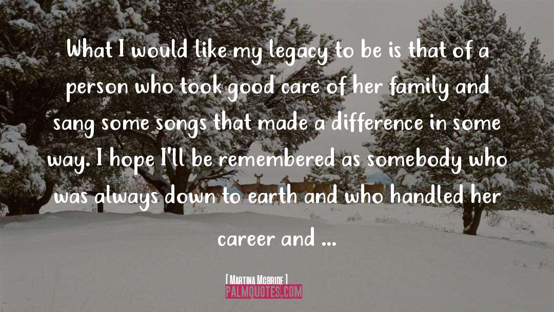 Martina Mcbride Quotes: What I would like my