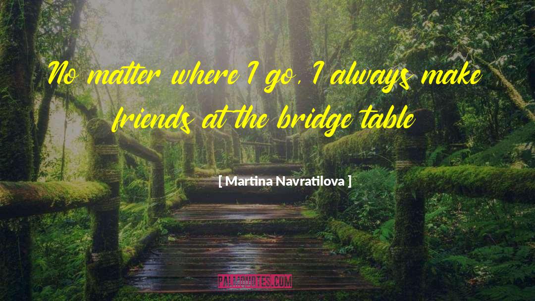 Martina Navratilova Quotes: No matter where I go,