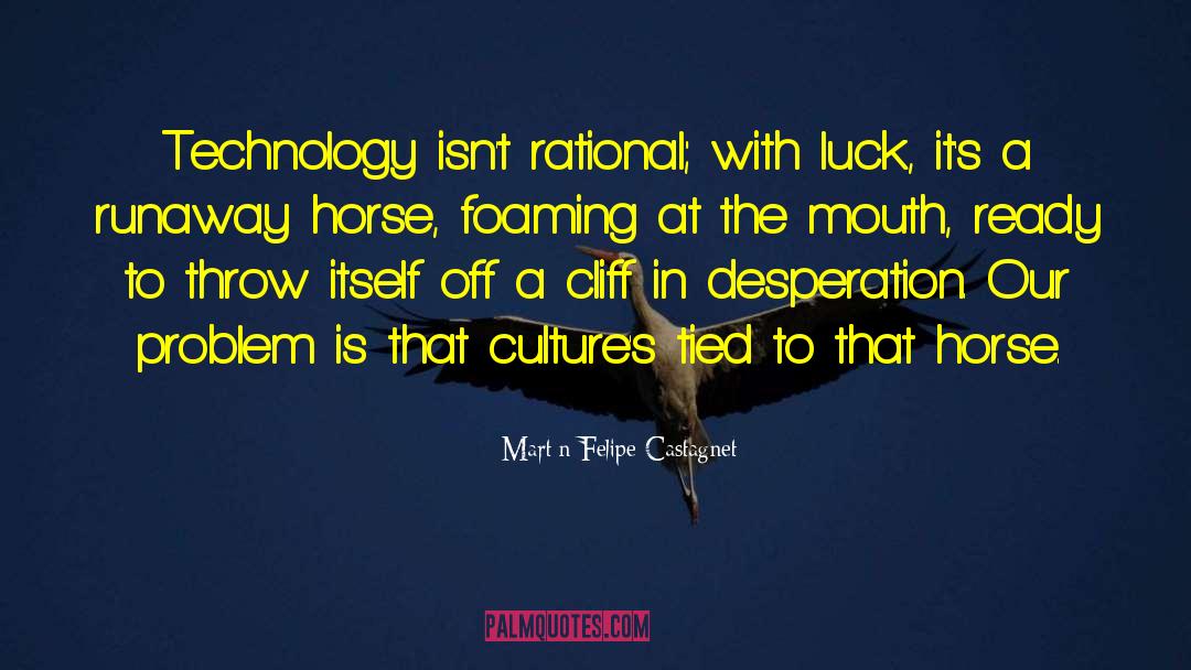 Martín Felipe Castagnet Quotes: Technology isn't rational; with luck,