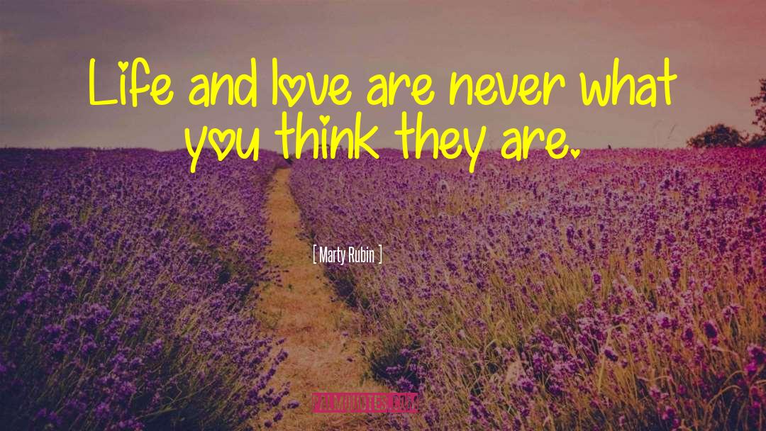 Marty Rubin Quotes: Life and love are never