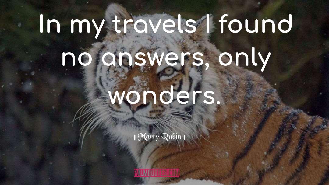 Marty Rubin Quotes: In my travels I found