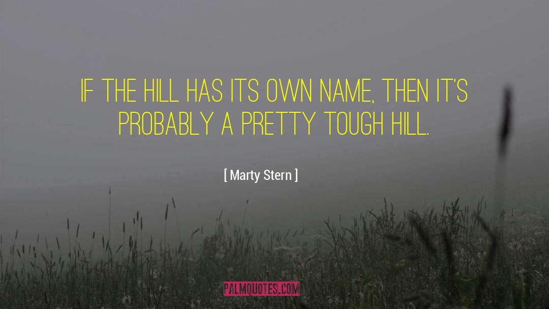 Marty Stern Quotes: If the hill has its