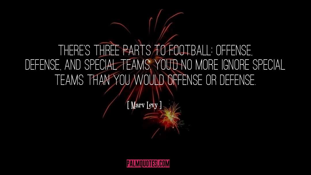 Marv Levy Quotes: There's three parts to football:
