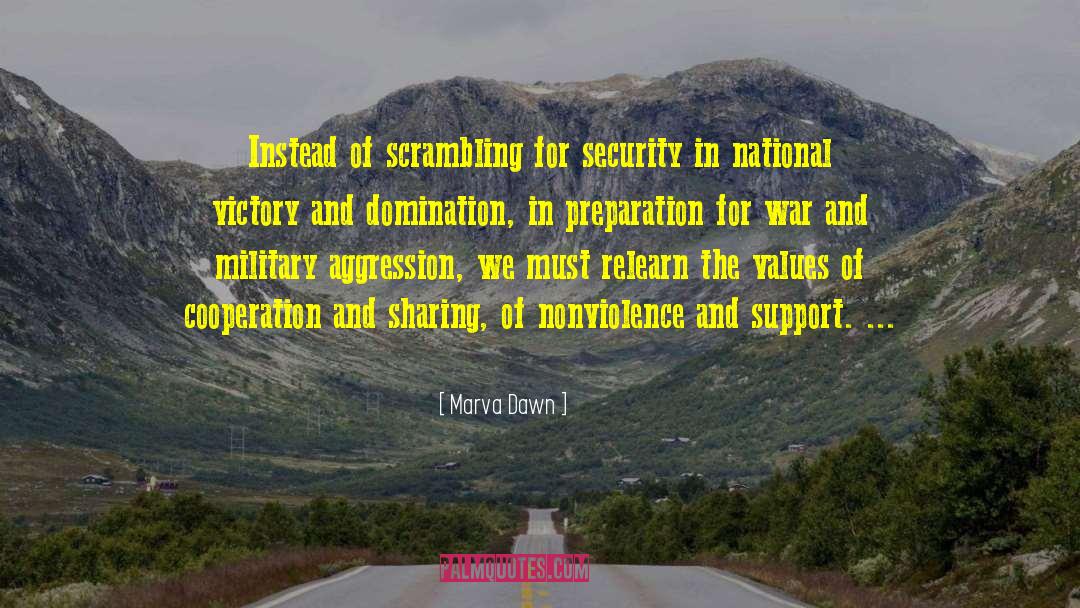 Marva Dawn Quotes: Instead of scrambling for security