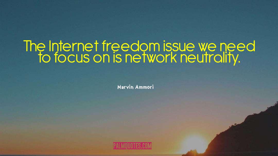 Marvin Ammori Quotes: The Internet freedom issue we