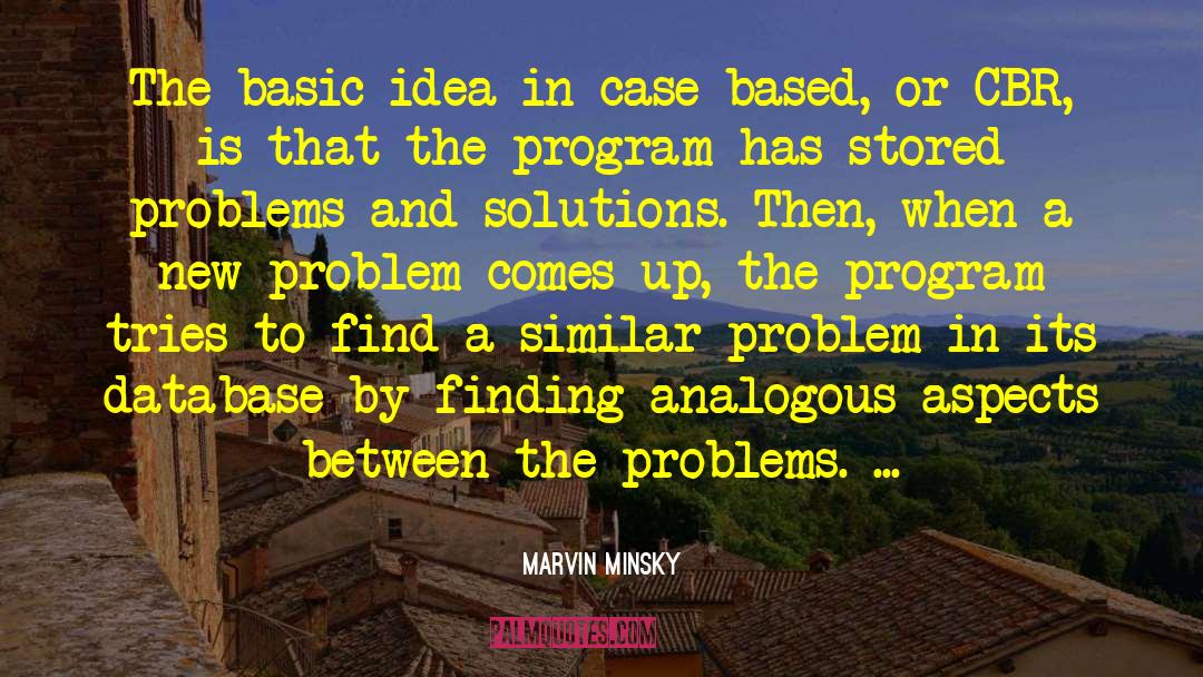 Marvin Minsky Quotes: The basic idea in case-based,