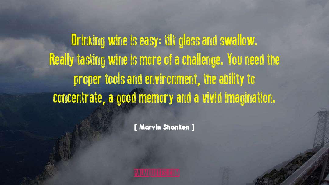 Marvin Shanken Quotes: Drinking wine is easy: tilt
