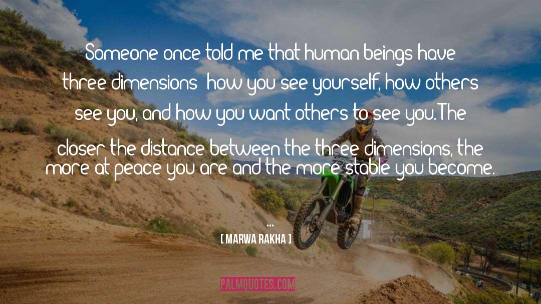 Marwa Rakha Quotes: Someone once told me that