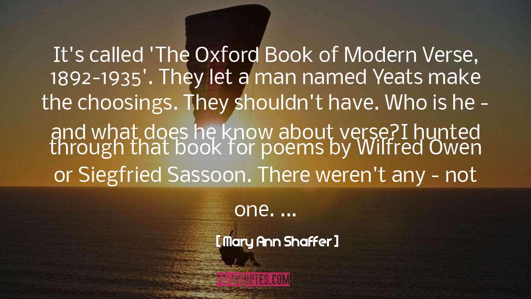 Mary Ann Shaffer Quotes: It's called 'The Oxford Book