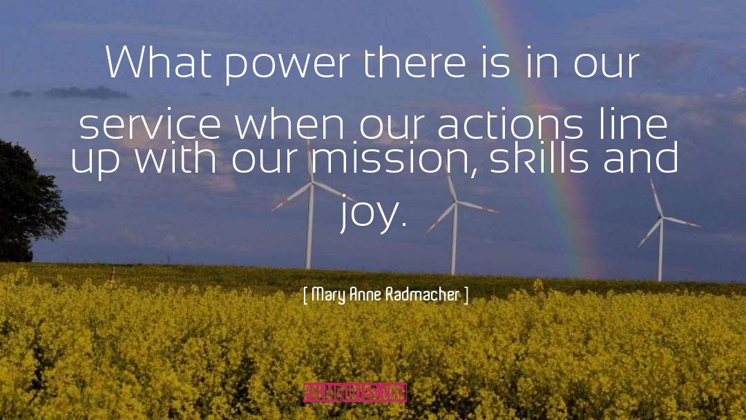 Mary Anne Radmacher Quotes: What power there is in