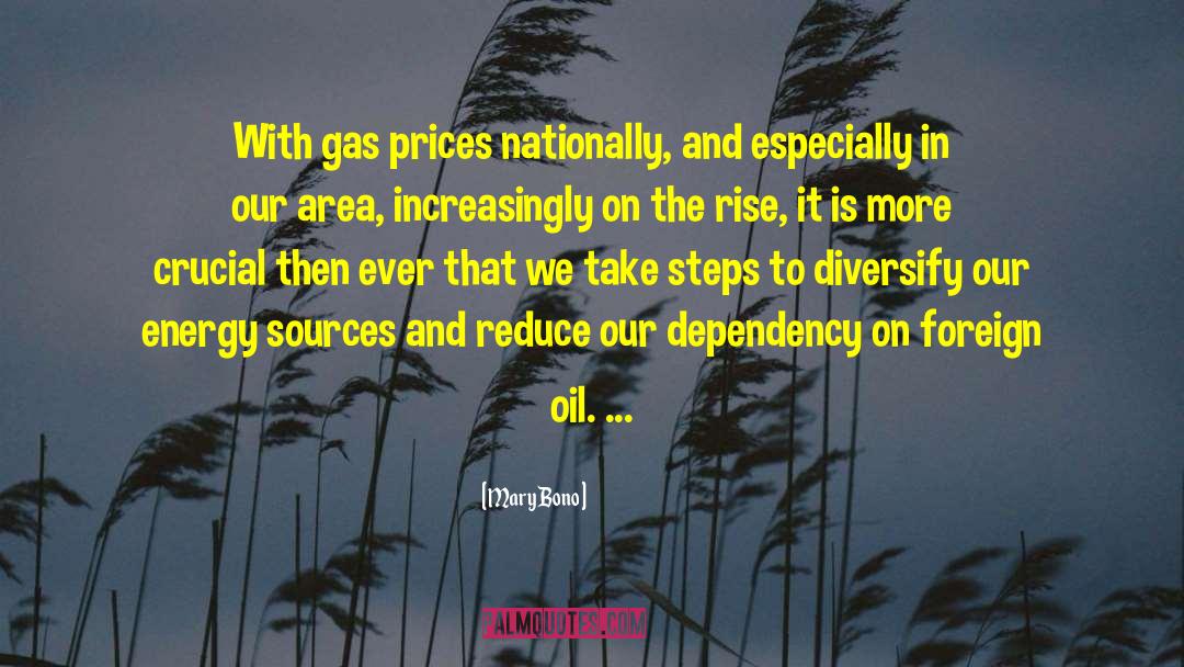 Mary Bono Quotes: With gas prices nationally, and