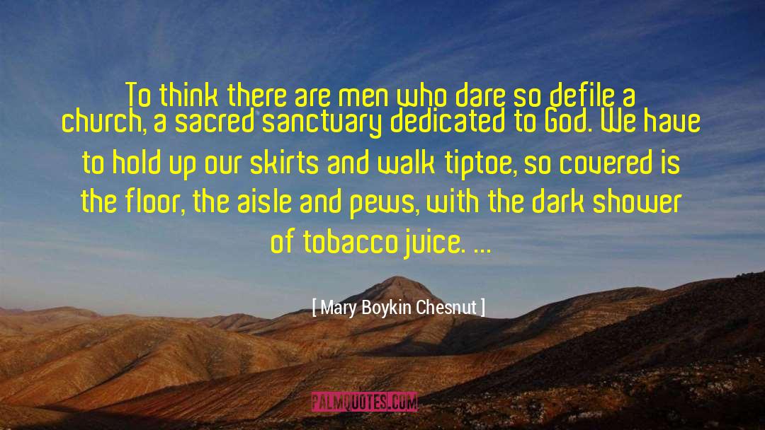 Mary Boykin Chesnut Quotes: To think there are men