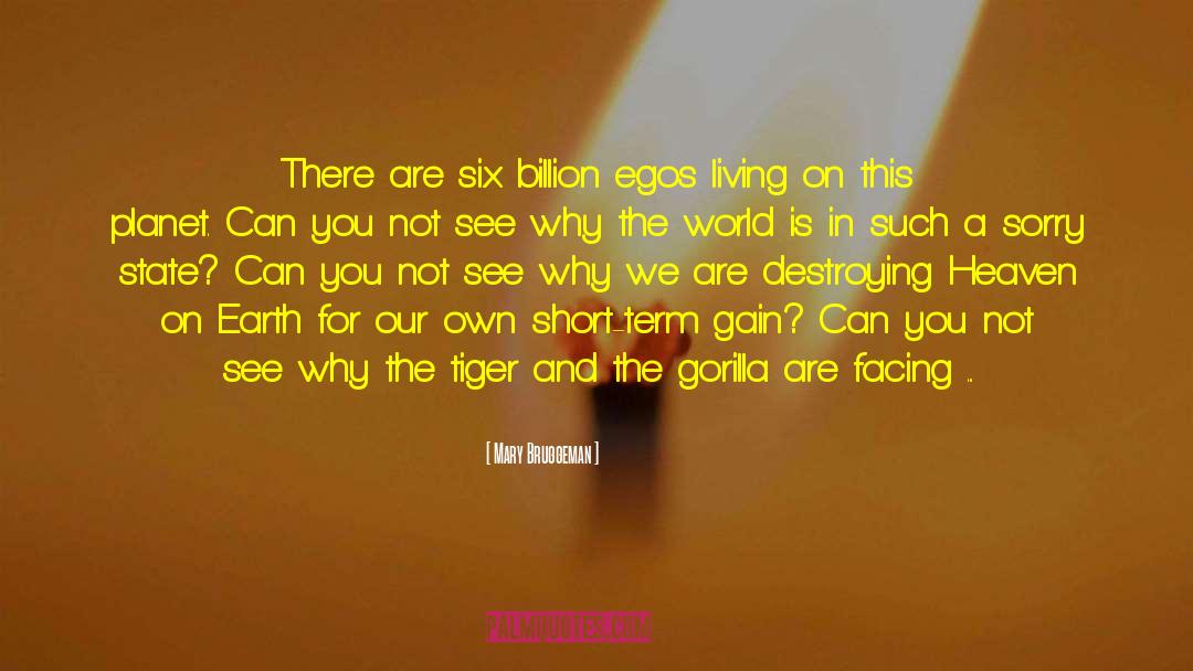 Mary Bruggeman Quotes: There are six billion egos