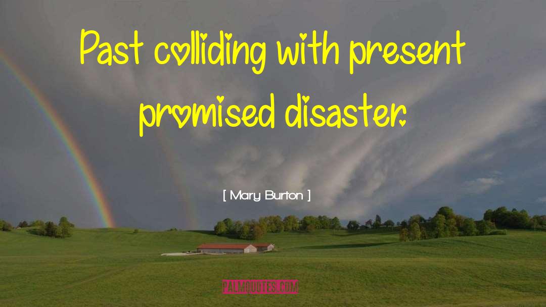 Mary Burton Quotes: Past colliding with present promised