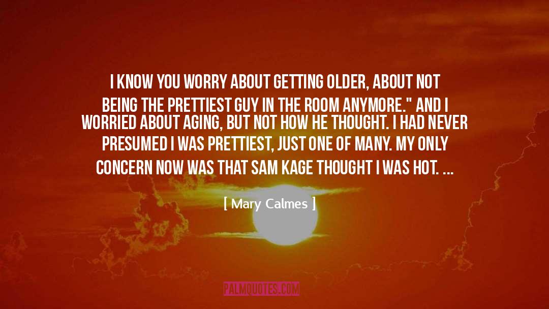 Mary Calmes Quotes: I know you worry about