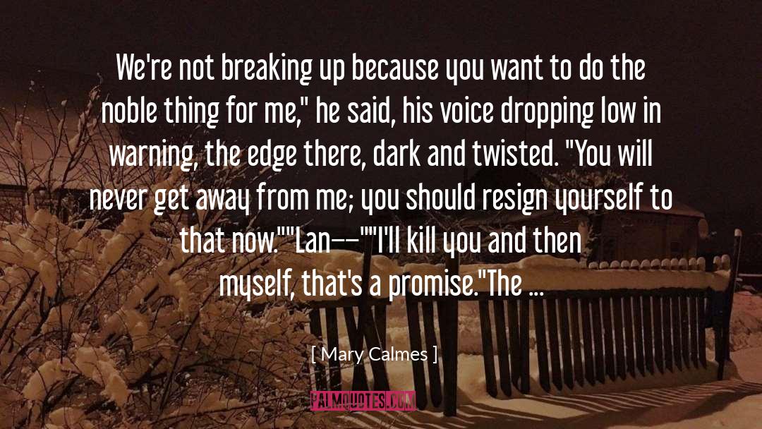 Mary Calmes Quotes: We're not breaking up because