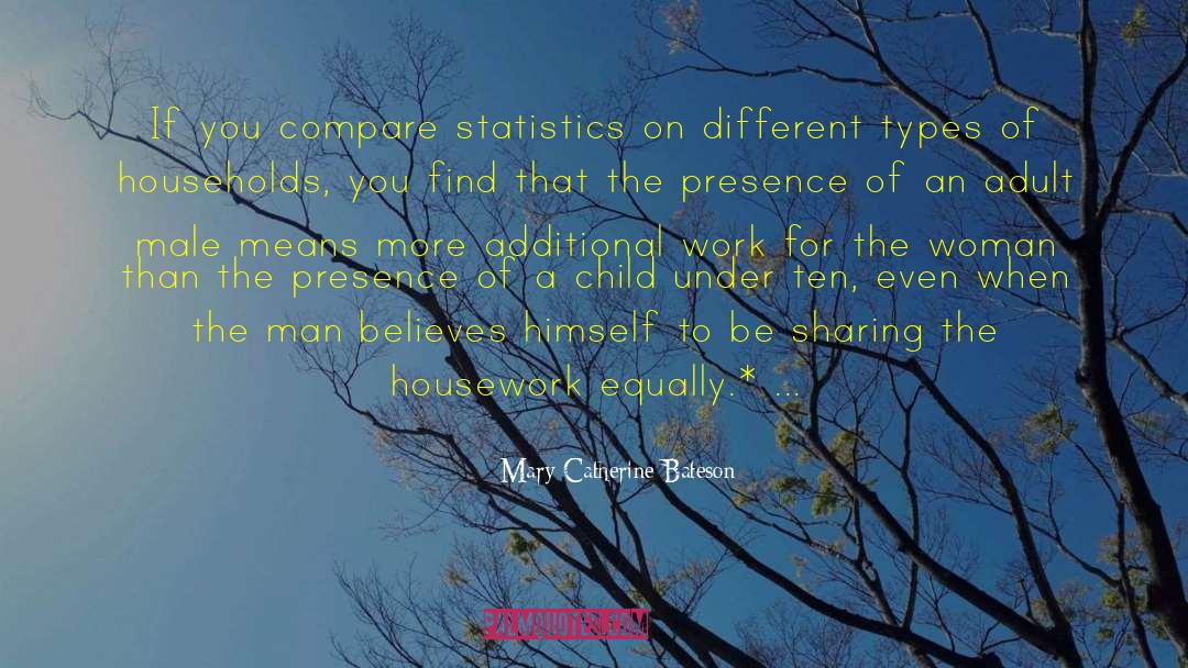 Mary Catherine Bateson Quotes: If you compare statistics on