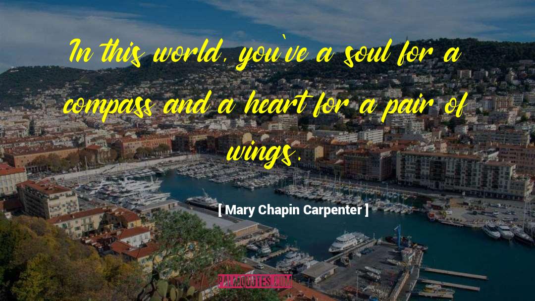 Mary Chapin Carpenter Quotes: In this world, you've a