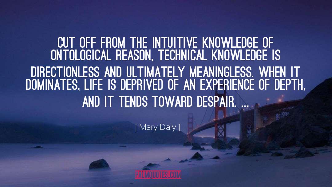 Mary Daly Quotes: Cut off from the intuitive