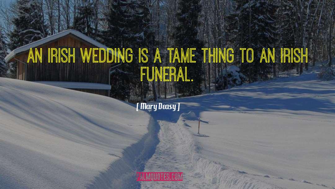 Mary Deasy Quotes: An Irish wedding is a