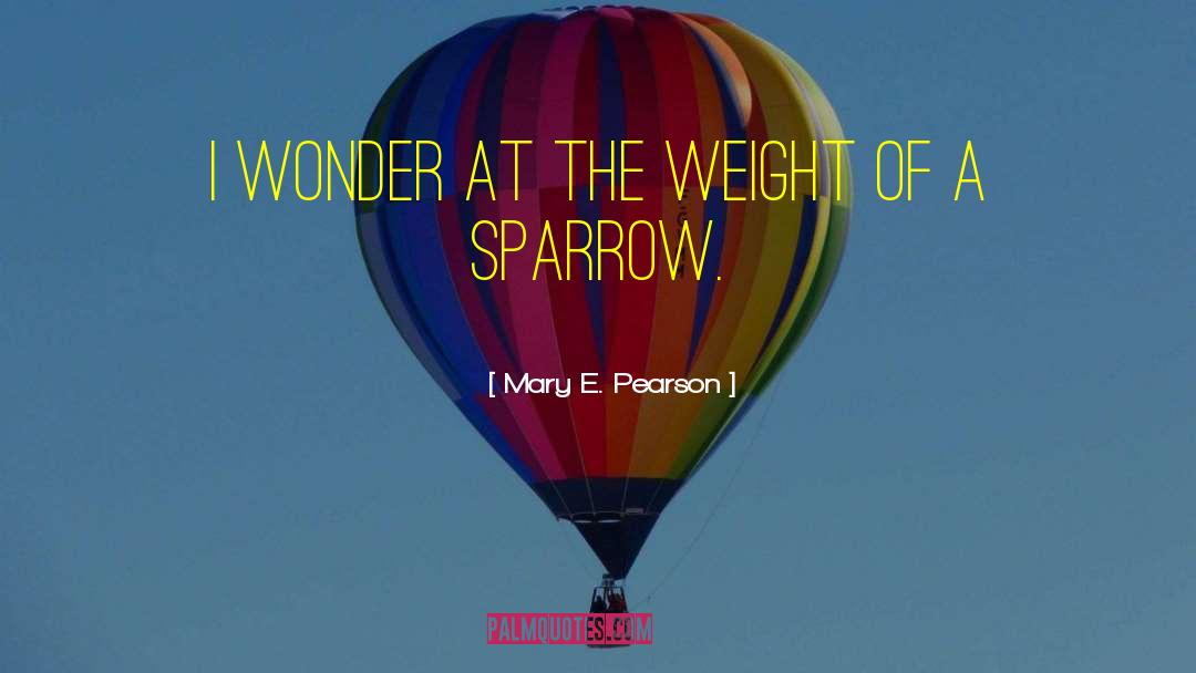 Mary E. Pearson Quotes: I wonder at the weight