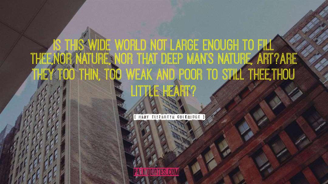 Mary Elizabeth Coleridge Quotes: Is this wide world not