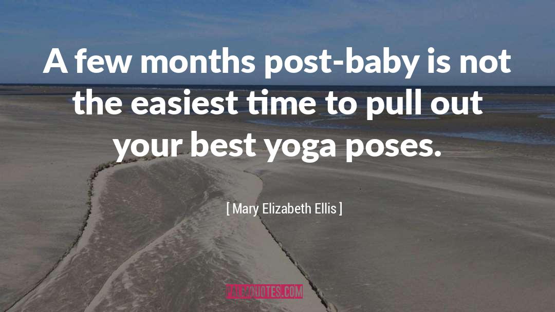 Mary Elizabeth Ellis Quotes: A few months post-baby is